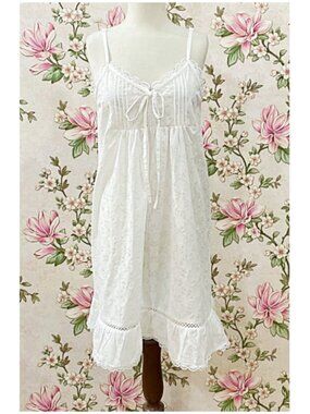 SoieRose 100% Cotton Victorian Lace Trim Nightgown - SR-1296